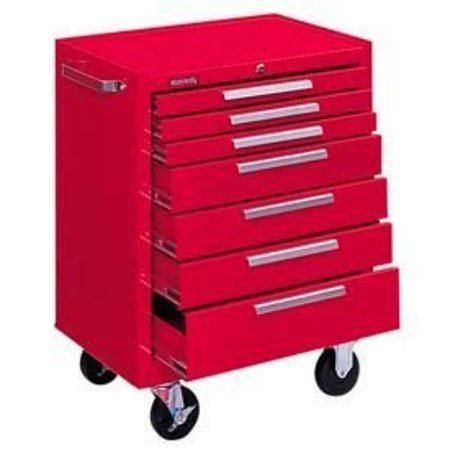 KENNEDY Kennedy 277XR K1800 Series 27W X 18D X 35H 7 Drawer Red Roller Cabinet 277XR